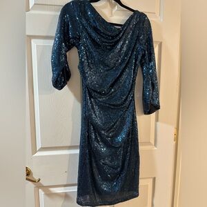 Blue sequin dress betsey Adam’s size 10 women’s wedding dress